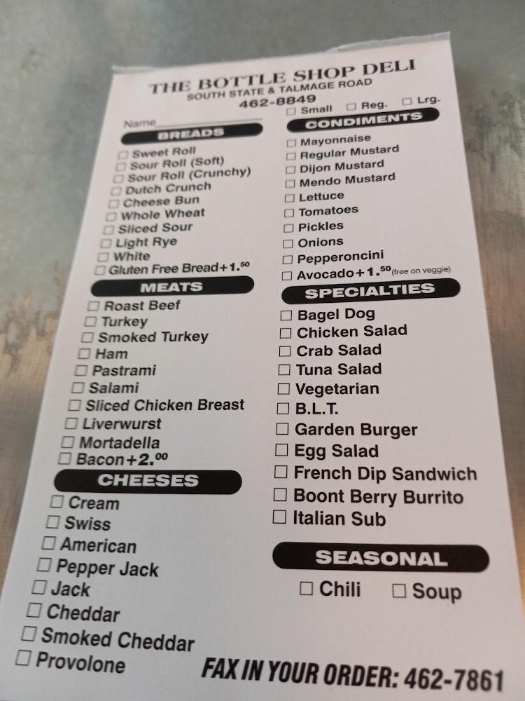 The Bottle Shop Deli Sour Roll