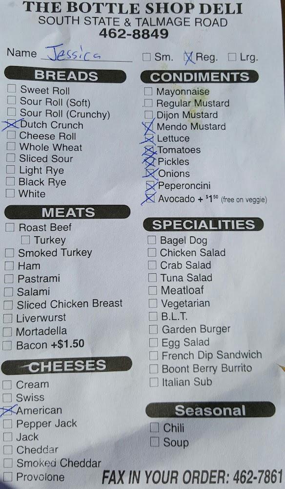 The Bottle Shop Deli Menu image 3