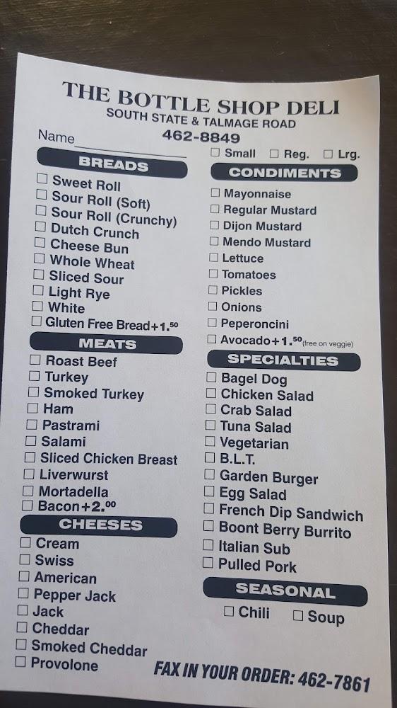 The Bottle Shop Deli Menu image 4